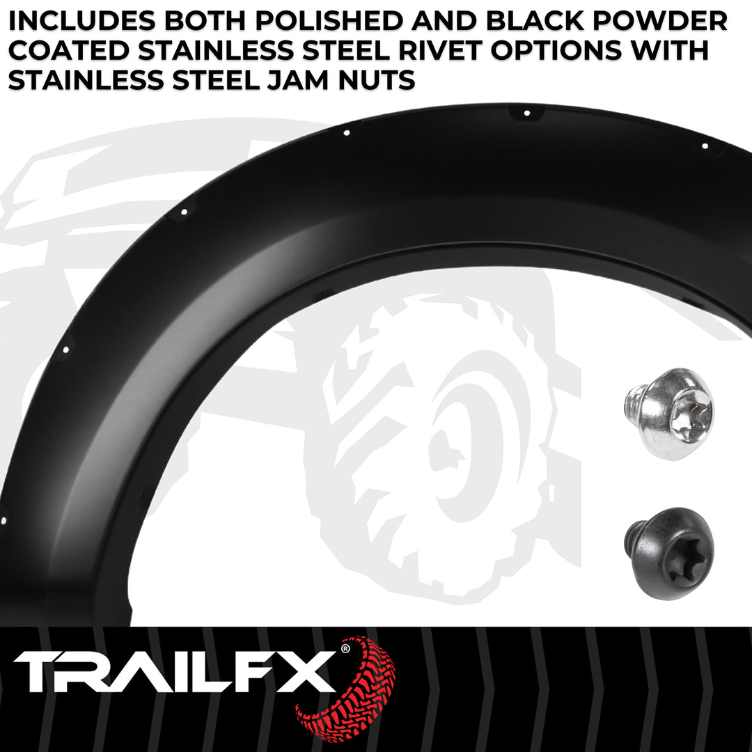 TrailFX TFF3007S Pocket Style Fender Flares for 2017-2020 Ford F-250 and F-350 Super Duty