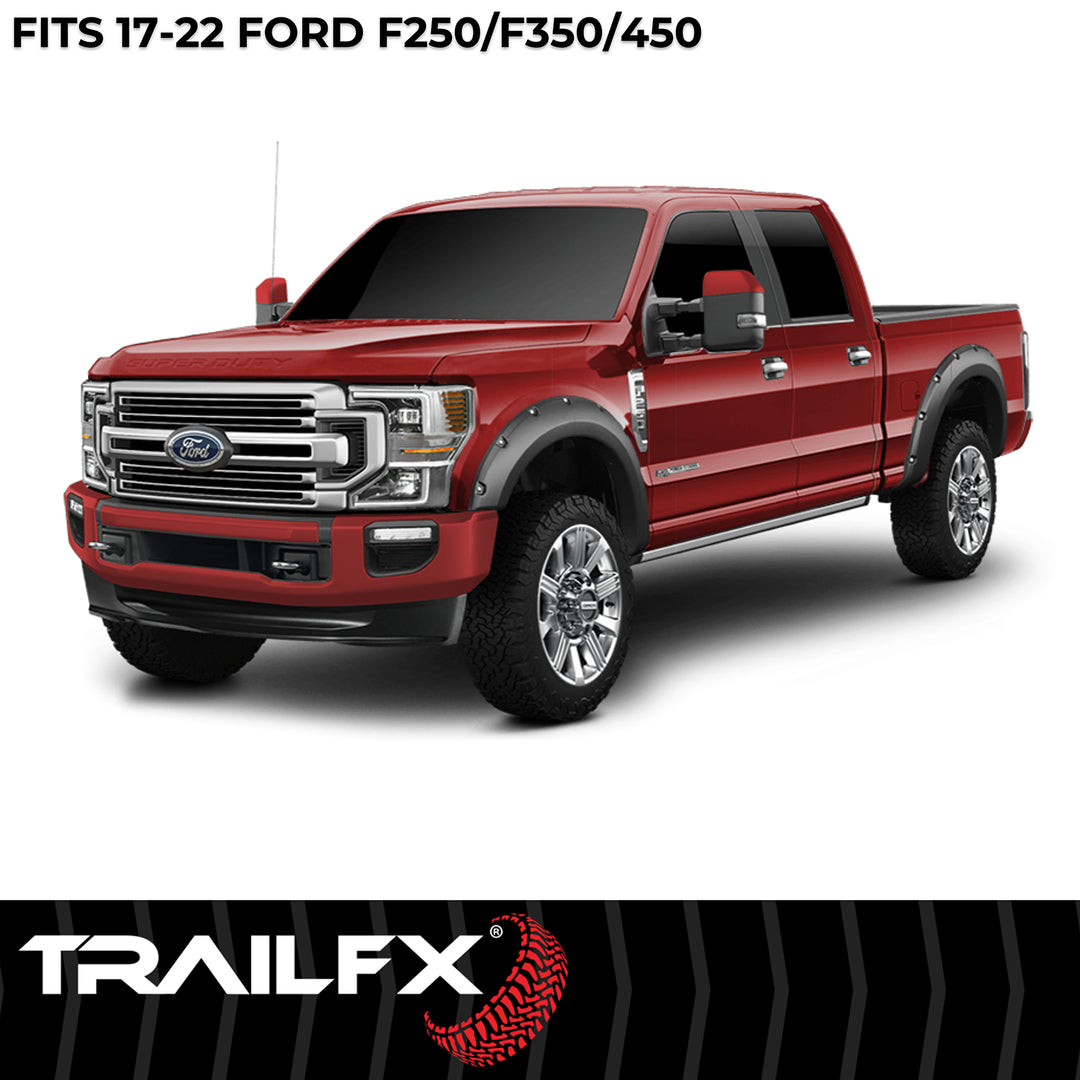 TrailFX TFF3007S Pocket Style Fender Flares for 2017-2020 Ford F-250 and F-350 Super Duty