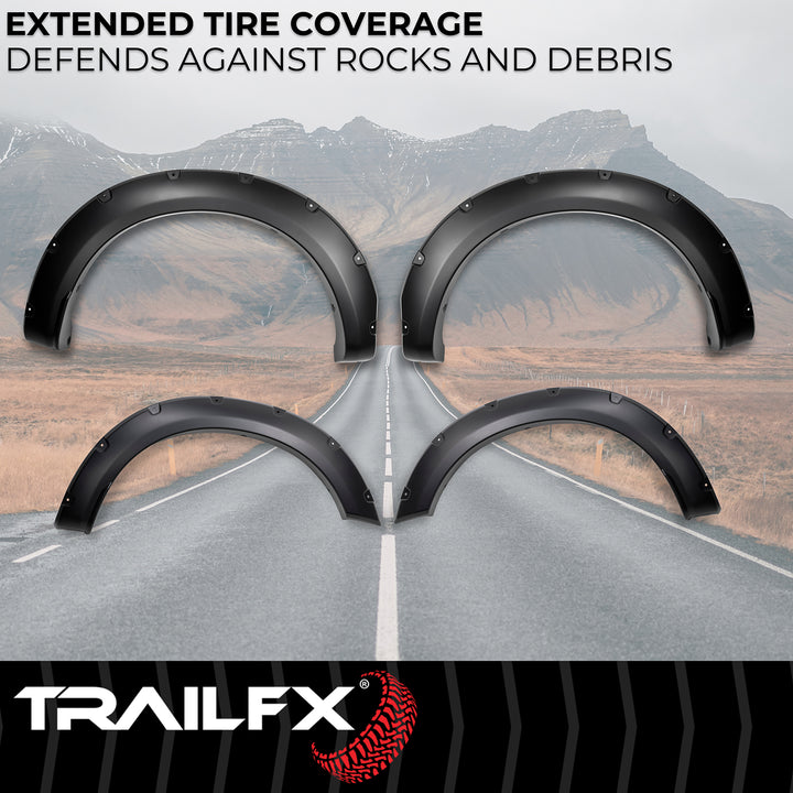TrailFX TFF3008S Pocket Style Fender Flares for Ford Super Duty 2023-2024