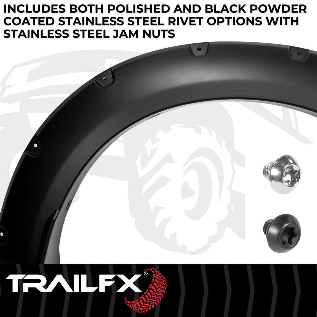 TrailFX TFF3008S Pocket Style Fender Flares for Ford Super Duty 2023-2024