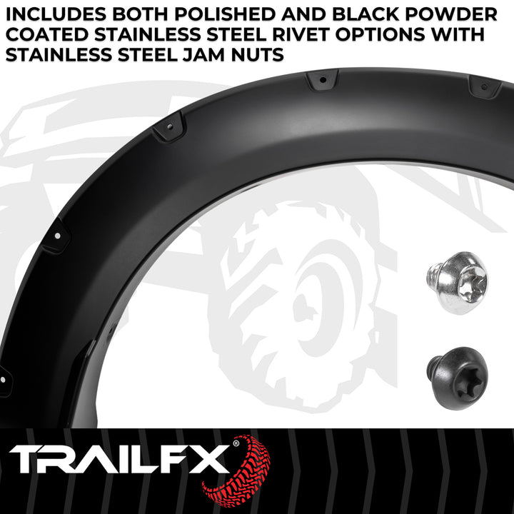 TrailFX TFF3008S Pocket Style Fender Flares for Ford Super Duty 2023-2024