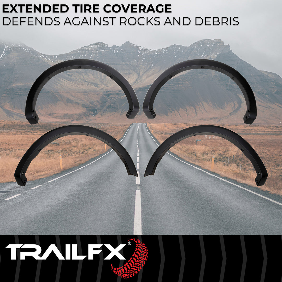 TrailFX OE Style Fender Flares for Ford F-150 – Impact-Resistant Polypropylene with Custom Rivet Options