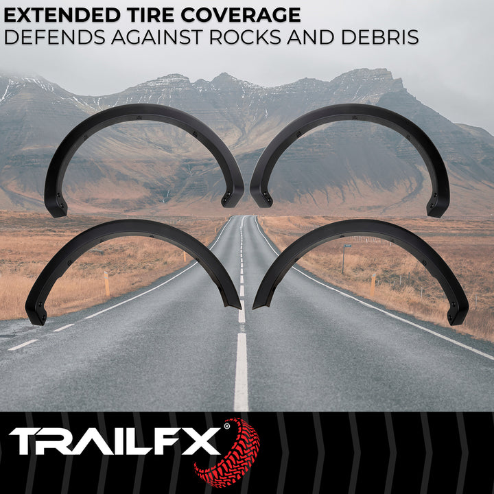 TrailFX OE Style Fender Flares for Ford F-150 – Impact-Resistant Polypropylene with Custom Rivet Options