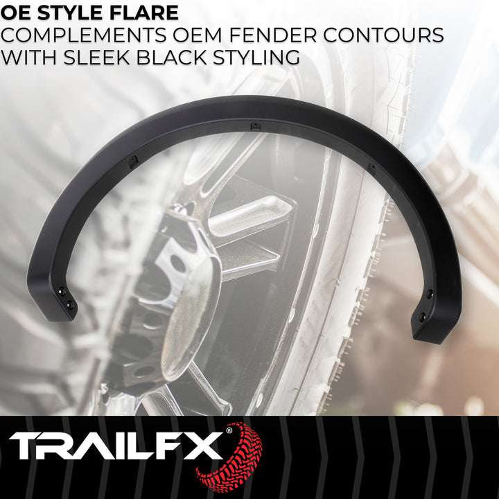 TrailFX OE Style Fender Flares for Ford F-150 – Impact-Resistant Polypropylene with Custom Rivet Options