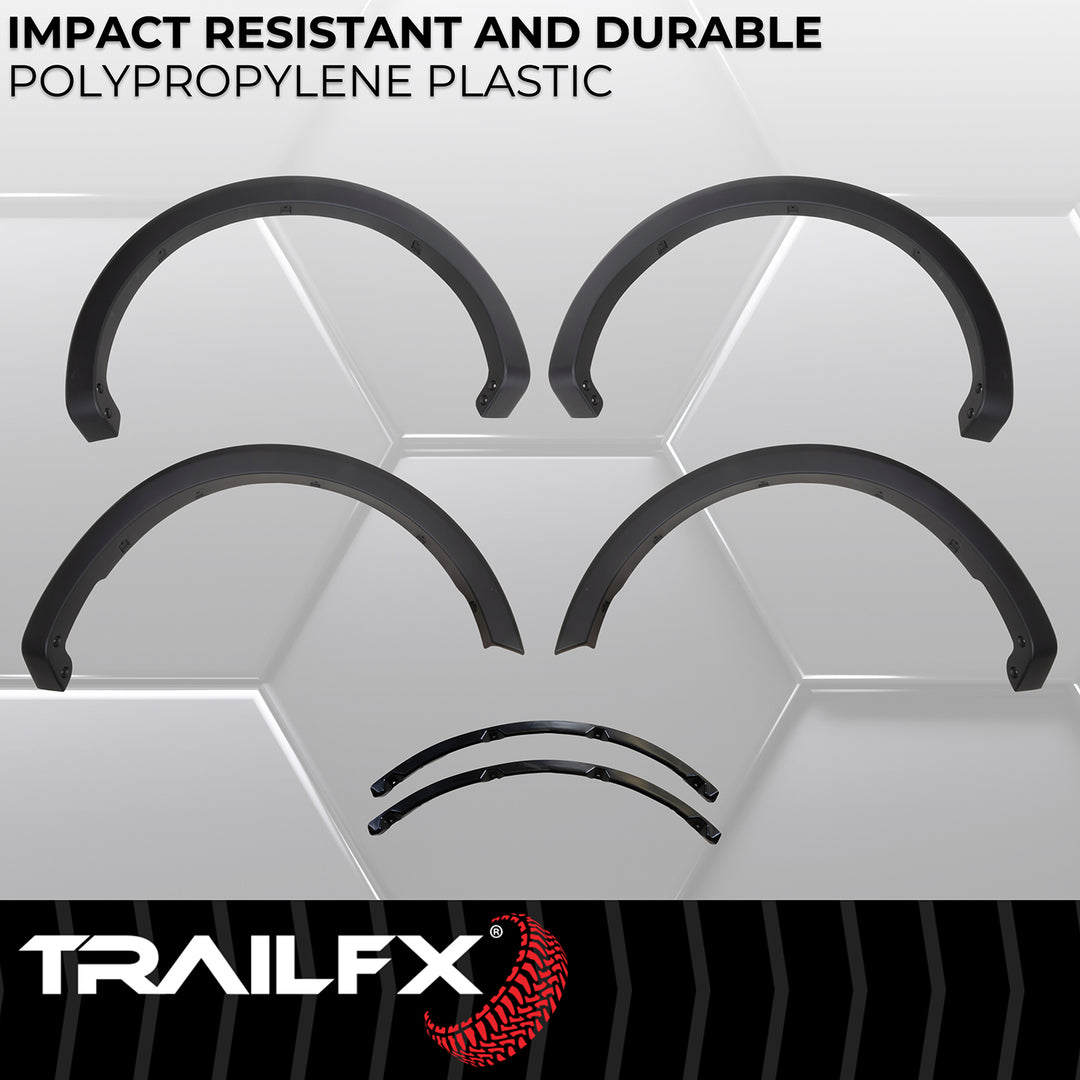 TrailFX OE Style Fender Flares for Ford F-150 – Impact-Resistant Polypropylene with Custom Rivet Options