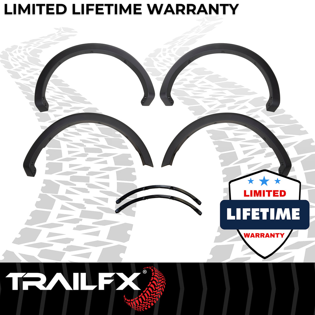 TrailFX OE Style Fender Flares for Ford F-150 – Impact-Resistant Polypropylene with Custom Rivet Options