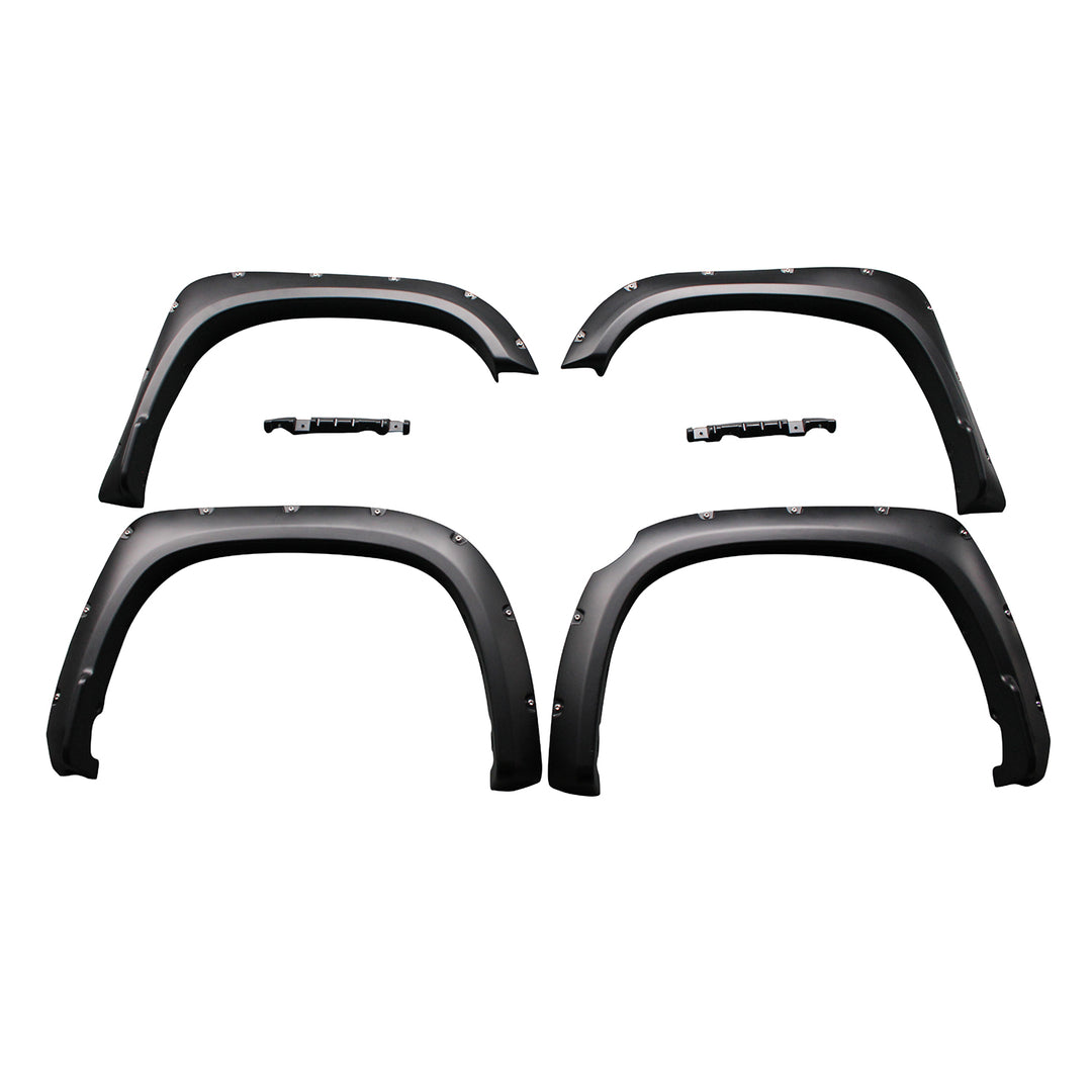 TrailFX Pocket Style Fender Flares for Toyota Tundra 2014-2021, Black Polypropylene Set of 4