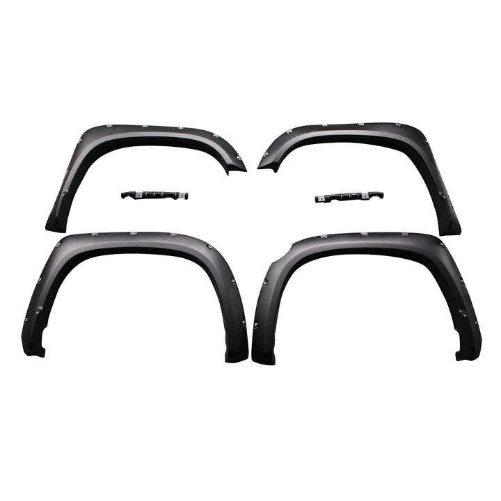 TrailFX Pocket Style Fender Flares for Toyota Tundra 2014-2021, Black Polypropylene Set of 4