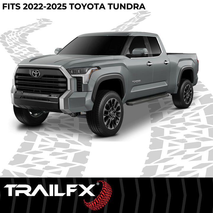 TrailFX Pocket Style Fender Flares for Toyota Tundra 2022-2025 | Impact-Resistant Polypropylene, Paintable Black Finish