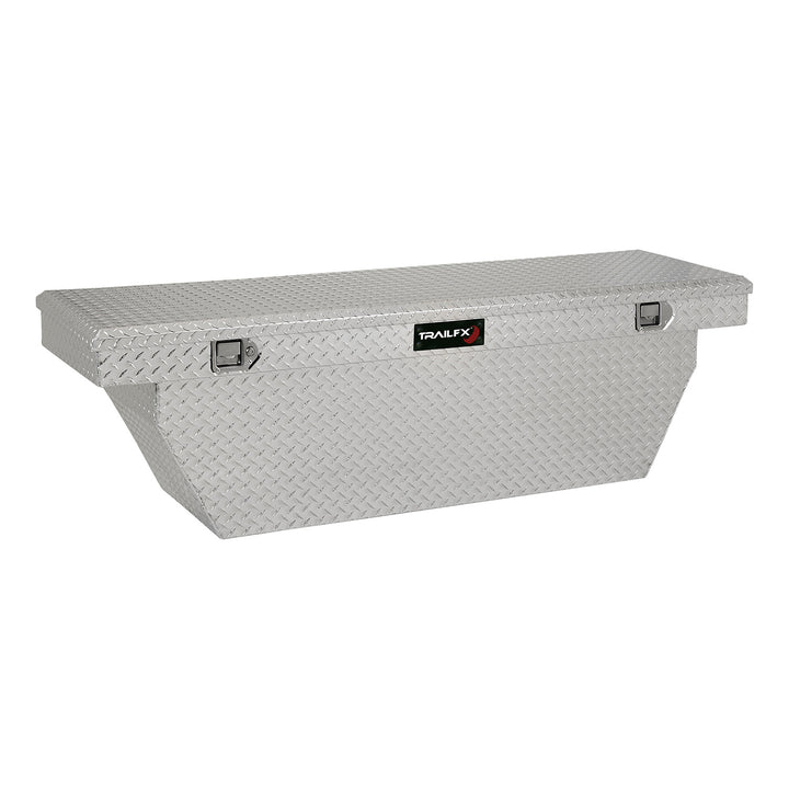 TrailFX Cross Over Contractor Aluminum Tool Box for Trucks - 69 Inch Length, Silver Finish