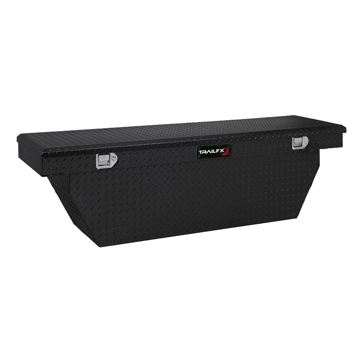 TrailFX Cross Over Contractor Tool Box with Tray for 2012-2013 Pickup Trucks, Black Powder Coated Aluminum