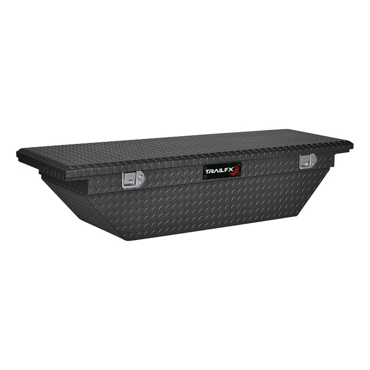 TrailFX Aluminum Cross Over Contractor Tool Box with Matte Black Finish – 63 Inch