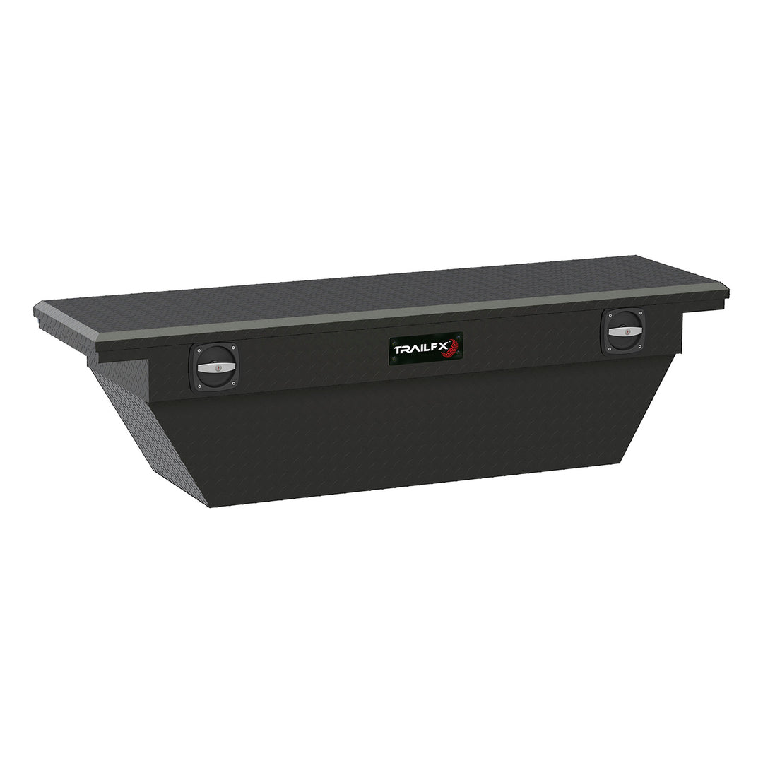 TrailFX Cross Over Contractor Bed Box for Trucks - Black Matte Aluminum, 69 x 19.25 x 17.5 Inches