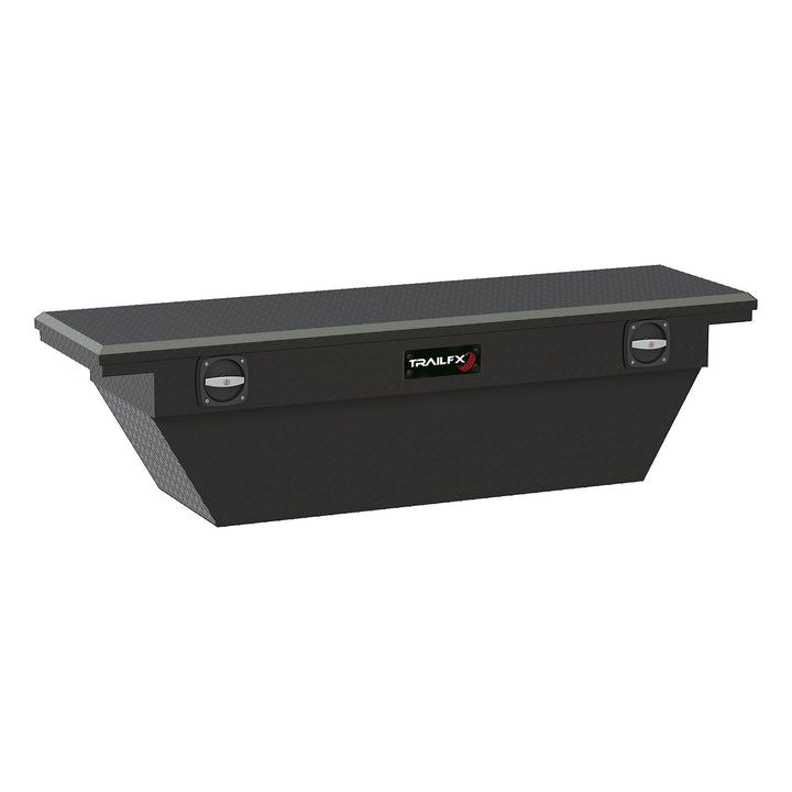 TrailFX Cross Over Contractor Bed Box for Trucks - Black Matte Aluminum, 69 x 19.25 x 17.5 Inches