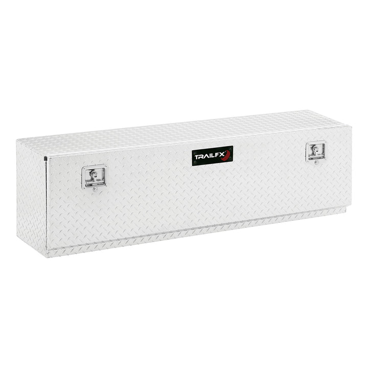 TrailFX Aluminum Cross Over Contractor Bed Box – 60 Inch Side Mount with Diamond Tread Finish