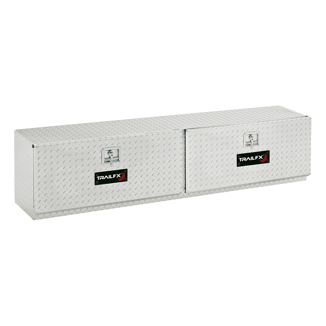TrailFX Aluminum Cross Over Contractor Truck Toolbox - 96 Inch Length, Silver Finish