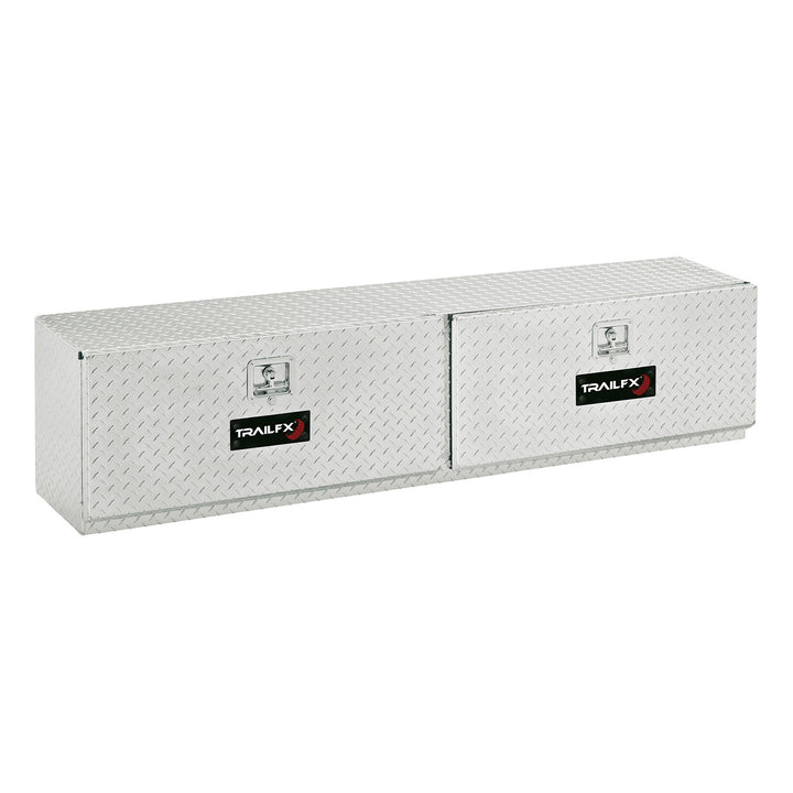TrailFX Aluminum Cross Over Contractor Truck Toolbox - 96 Inch Length, Silver Finish