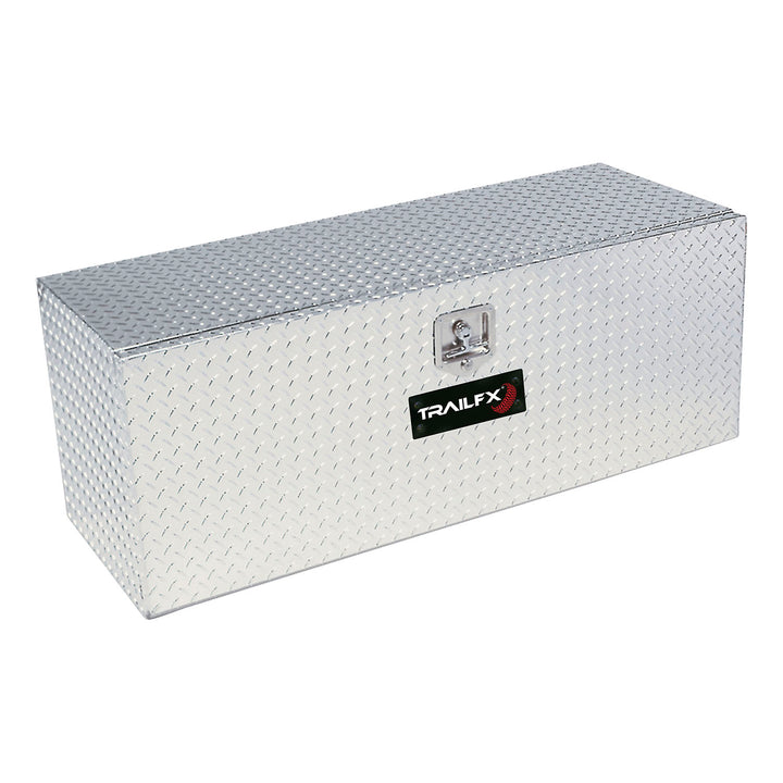 TrailFX Underbody Cross Over Contractor Tool Box - 24 x 17.5 x 18 inches, Polished Aluminum with Lockable Lid