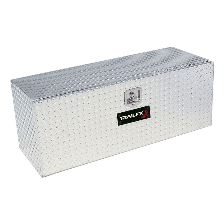 TrailFX Underbody Aluminum Cross Over Contractor Tool Box 36 x 17.5 x 18 inches, Polished Silver