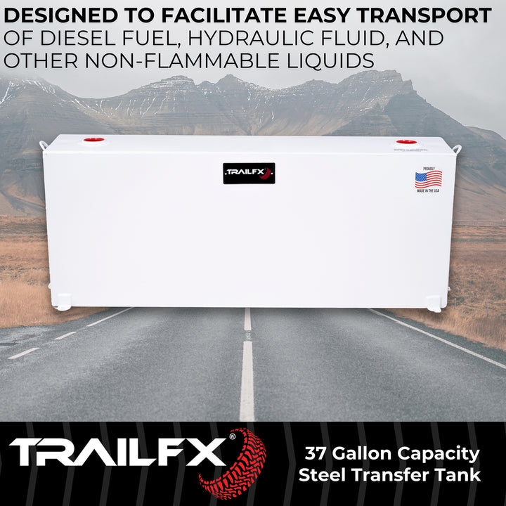 TrailFX 21040SW 37-Gallon Steel Liquid Transfer Tank for Diesel and Non-Flammable Liquids