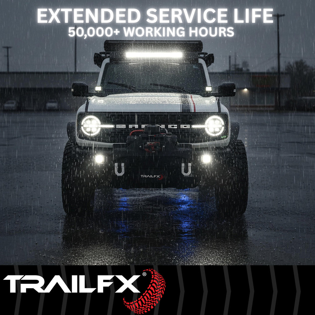 TrailFX 2X2AMS2 LED Fog Light Bulb - 4 High-Intensity 5 Watt Clear LEDs for Enhanced Visibility