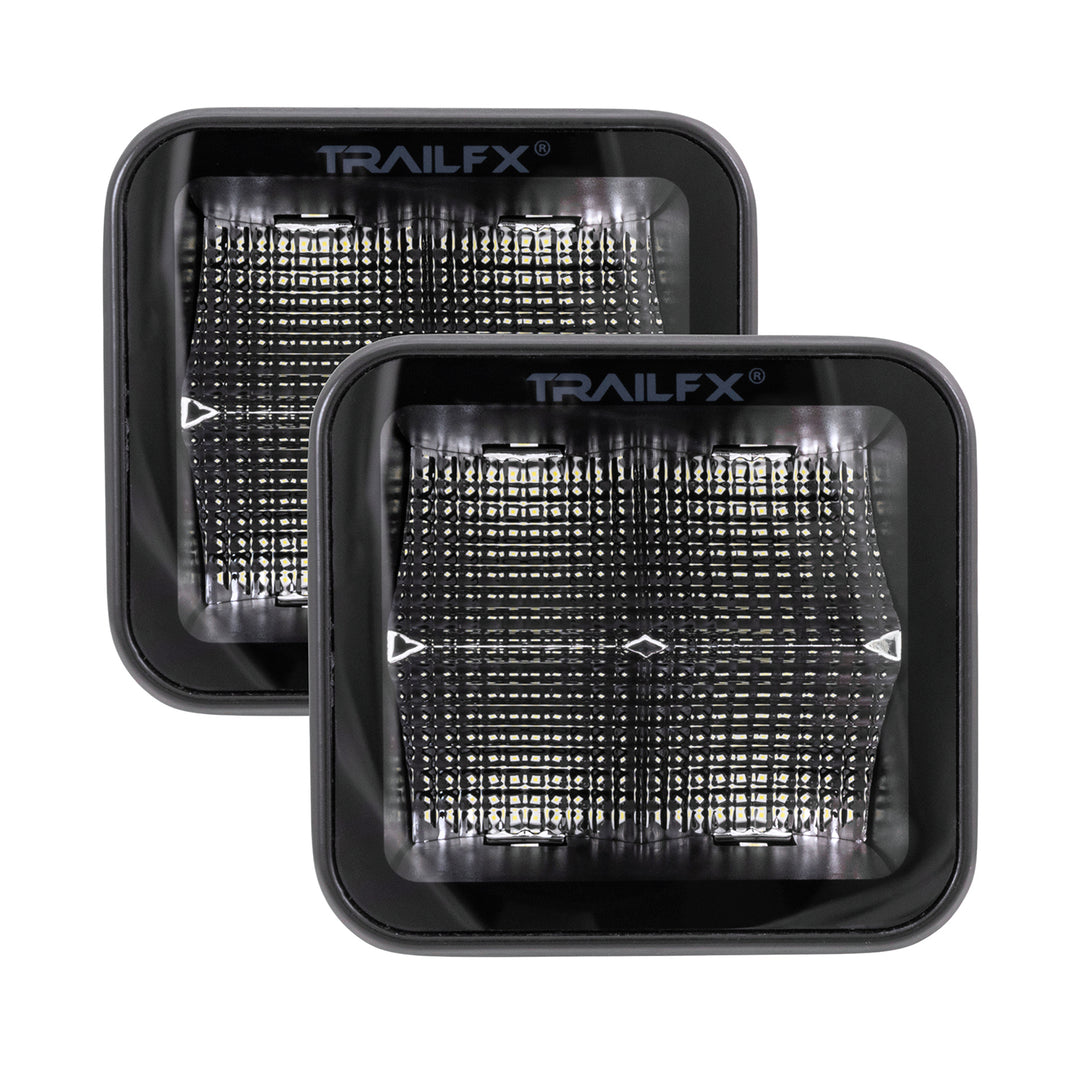 TrailFX 2X2BKF2 LED Driving and Fog Light - High Intensity 10 Watt Bulb with 4 Clear LEDs