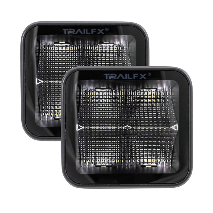 TrailFX 2X2BKF2 LED Driving and Fog Light - High Intensity 10 Watt Bulb with 4 Clear LEDs