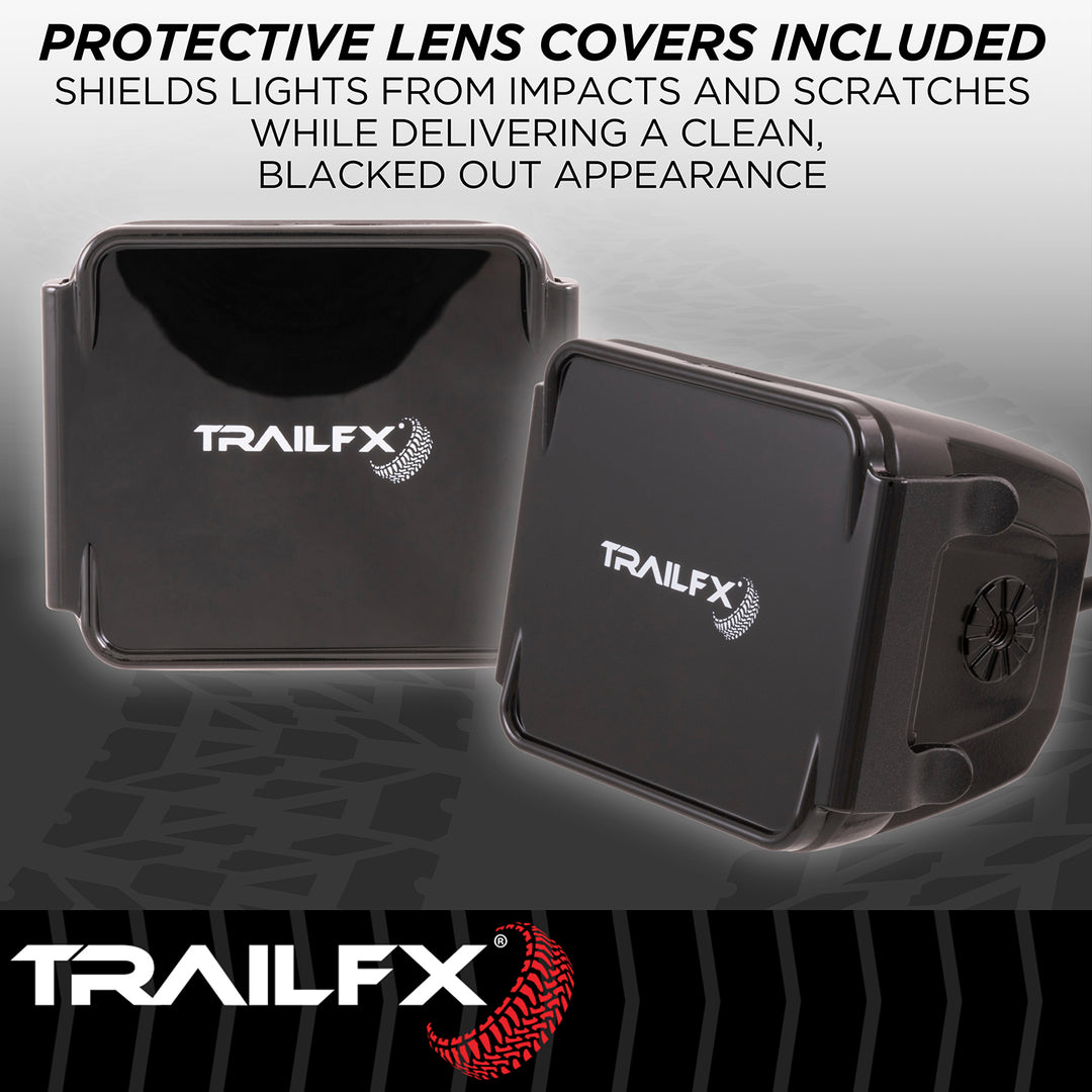 TrailFX 2X2BKF2 LED Driving and Fog Light - High Intensity 10 Watt Bulb with 4 Clear LEDs