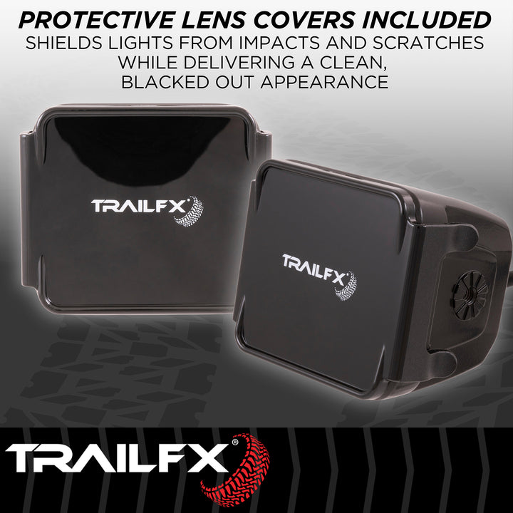 TrailFX 2X2BKF2 LED Driving and Fog Light - High Intensity 10 Watt Bulb with 4 Clear LEDs