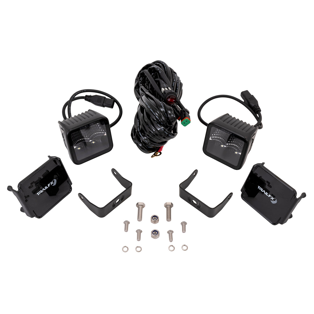 TrailFX 2X2BKF2 LED Driving and Fog Light - High Intensity 10 Watt Bulb with 4 Clear LEDs