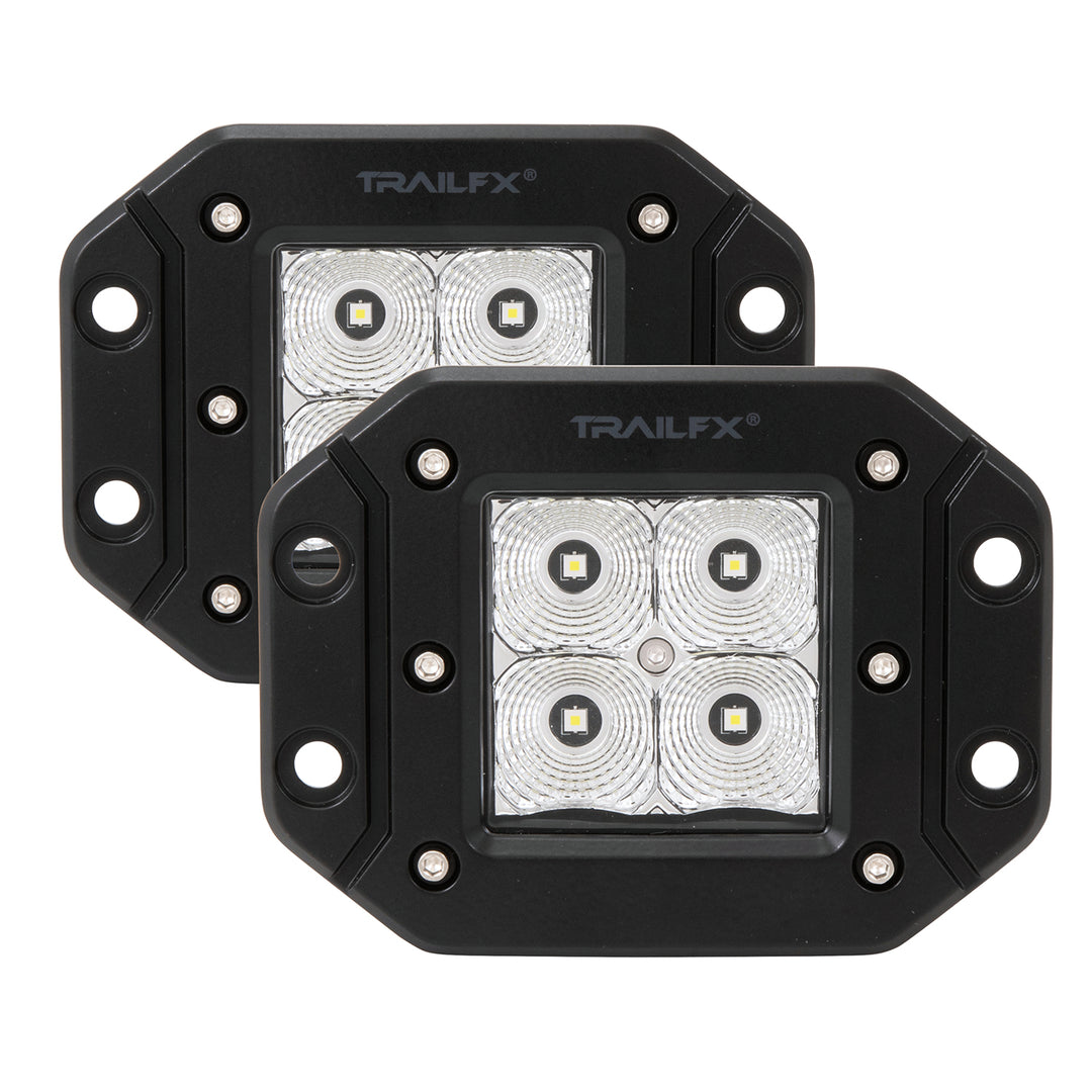 TrailFX 2X2FMF2 LED Driving and Fog Light with High-Intensity 4-LED Bulbs