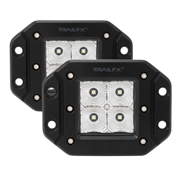TrailFX 2X2FMF2 LED Driving and Fog Light with High-Intensity 4-LED Bulbs