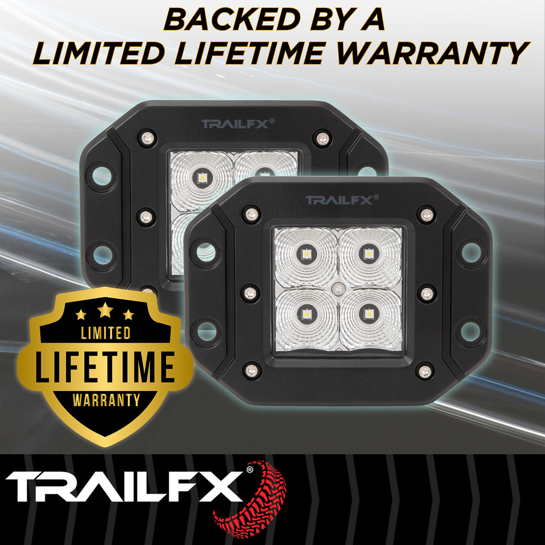 TrailFX 2X2FMF2 LED Driving and Fog Light with High-Intensity 4-LED Bulbs