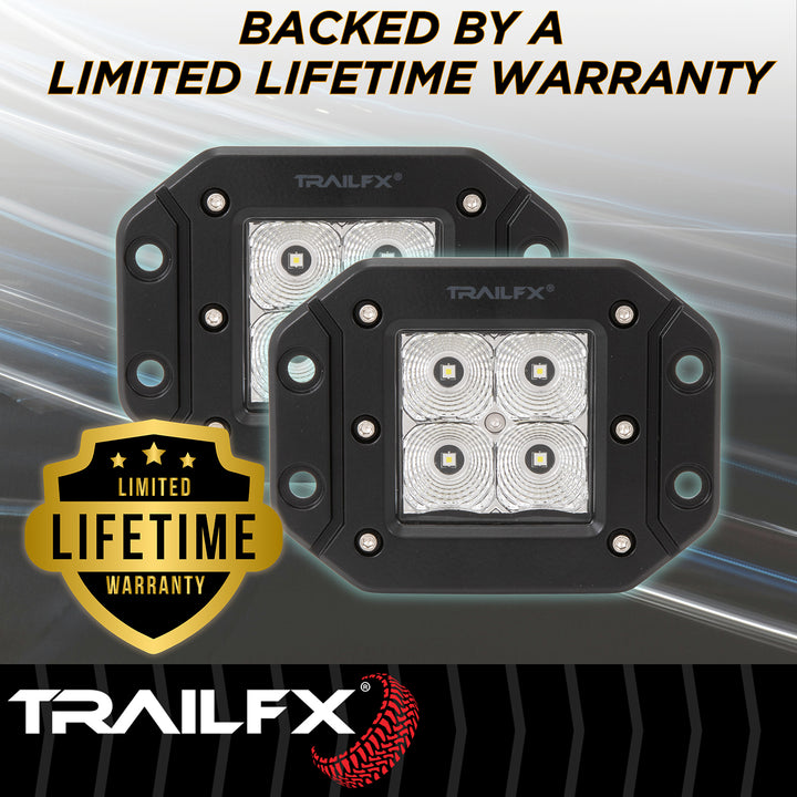 TrailFX 2X2FMF2 LED Driving and Fog Light with High-Intensity 4-LED Bulbs