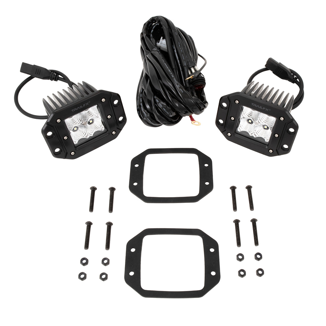TrailFX 2X2FMF2 LED Driving and Fog Light with High-Intensity 4-LED Bulbs
