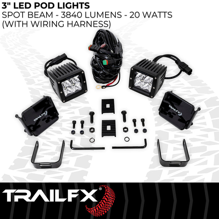 TrailFX 2X2S2 LED Driving and Fog Light Bulb - Bright 5 Watt Clear High Intensity LEDs