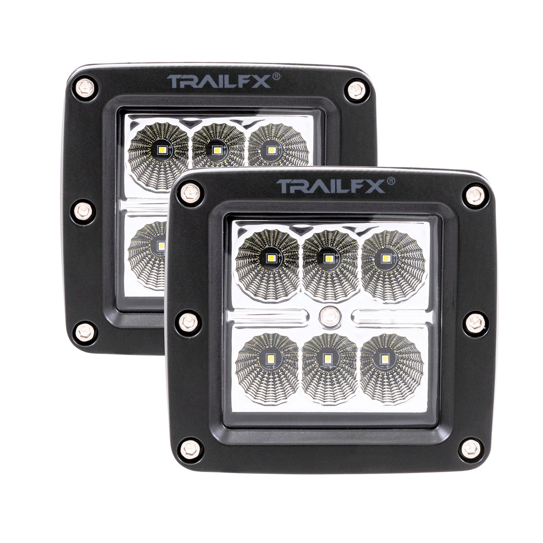 TrailFX DXTX 3X2F2 LED Bulb – 6 High-Intensity 3-Watt Clear Fog/Driving Lights