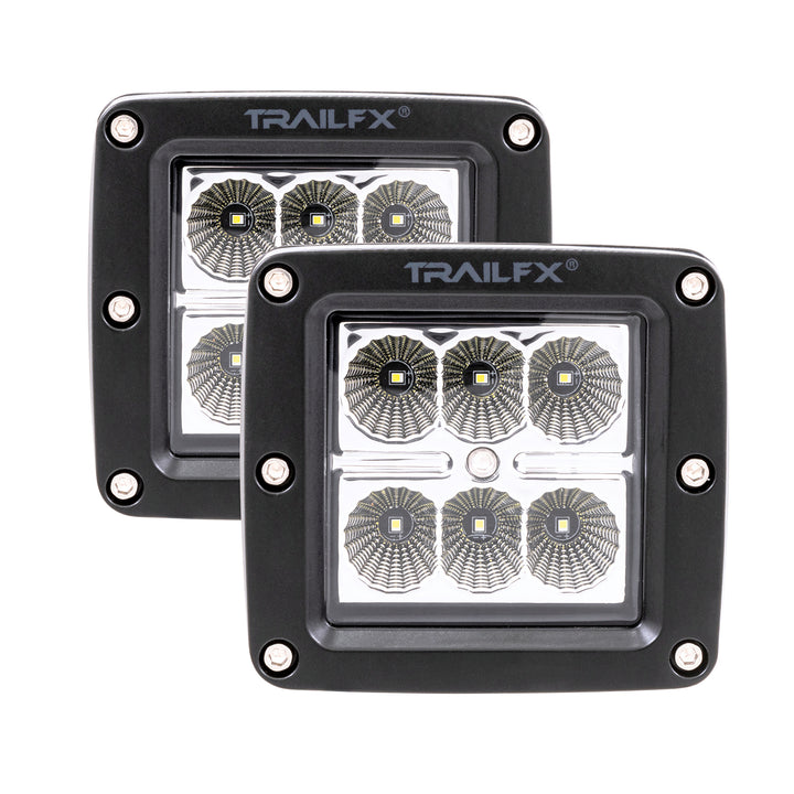 TrailFX DXTX 3X2F2 LED Bulb – 6 High-Intensity 3-Watt Clear Fog/Driving Lights