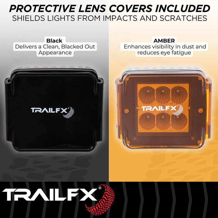 TrailFX DXTX 3X2F2 LED Bulb – 6 High-Intensity 3-Watt Clear Fog/Driving Lights