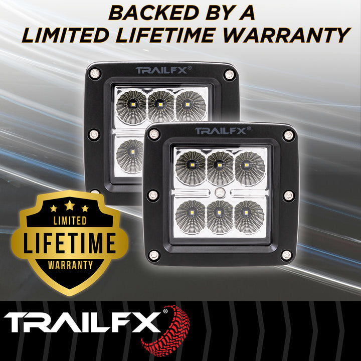 TrailFX DXTX 3X2F2 LED Bulb – 6 High-Intensity 3-Watt Clear Fog/Driving Lights