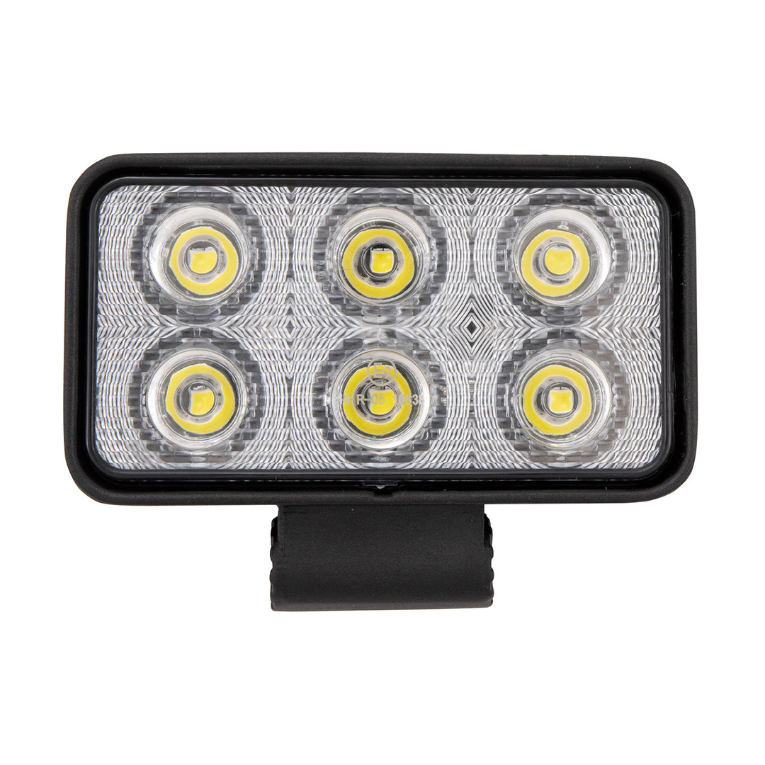TrailFX 3X2WLF1 Work Light with 6 High-Intensity LED Bulbs - Compact Rectangular LED Utility Light