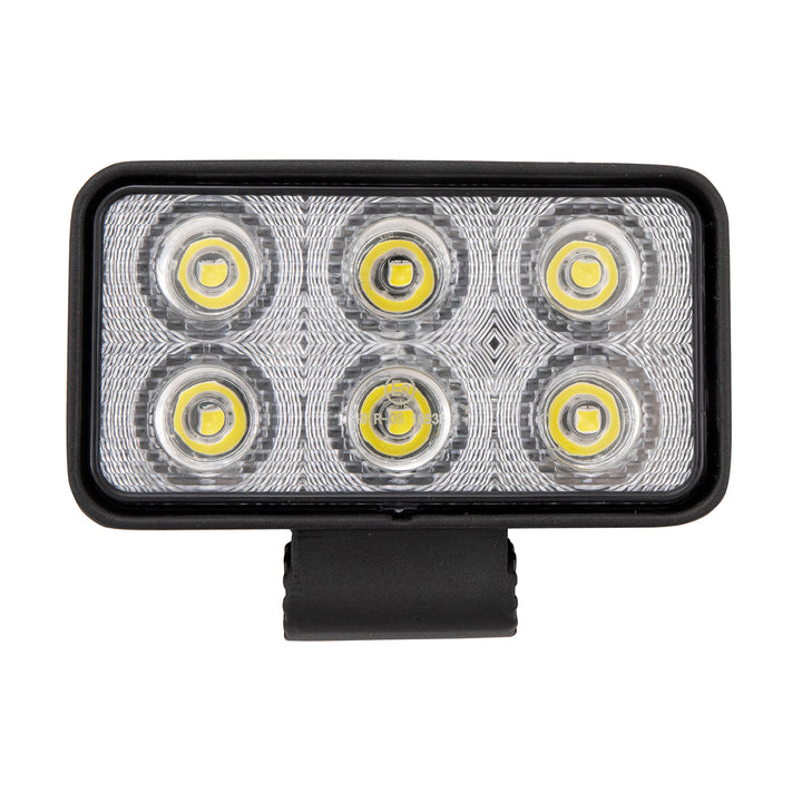 TrailFX 3X2WLF1 Work Light with 6 High-Intensity LED Bulbs - Compact Rectangular LED Utility Light
