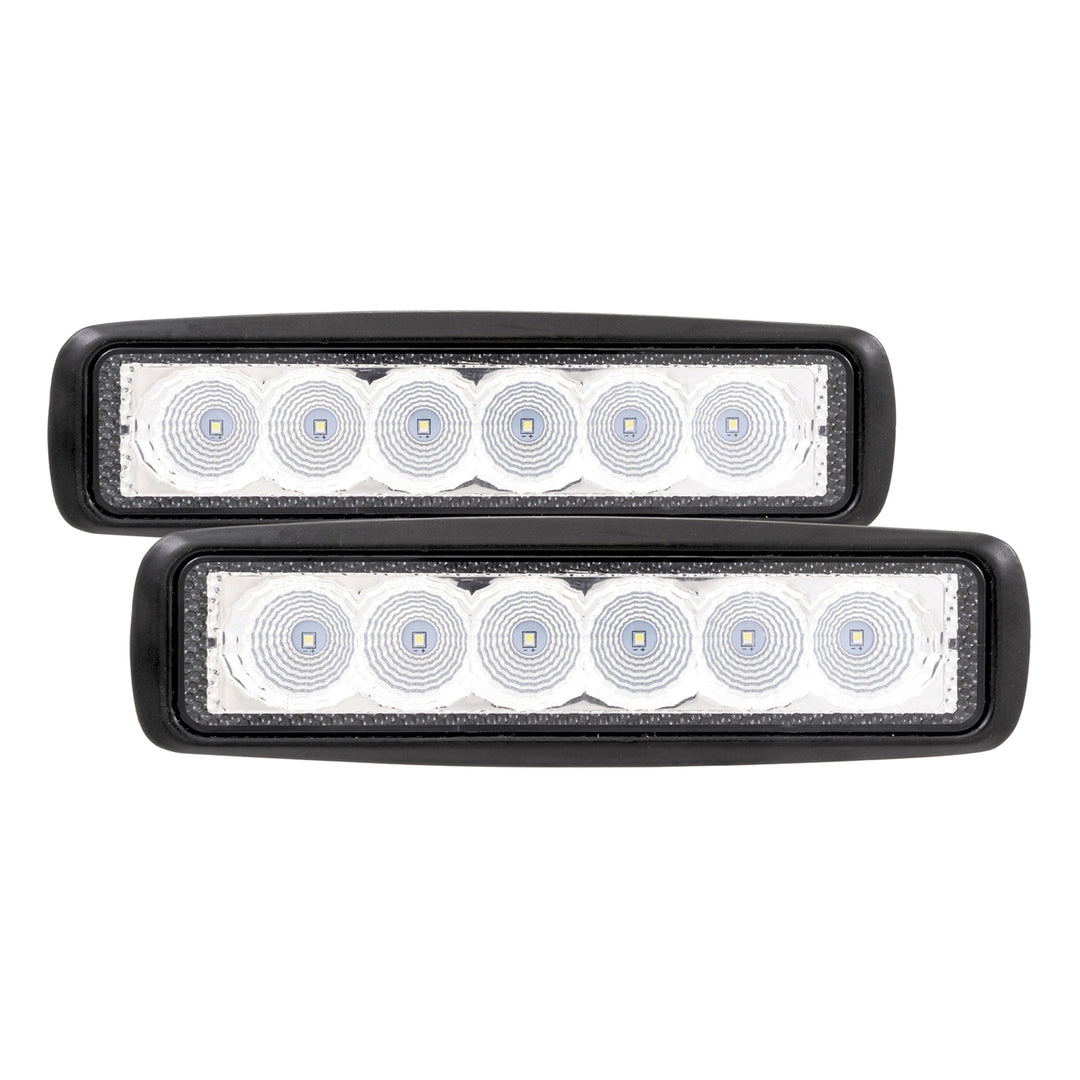 TrailFX 6 Inch Oval Utility Work Light with 6 High-Intensity LED Bulbs (Part Number: 6SRUTLF2)