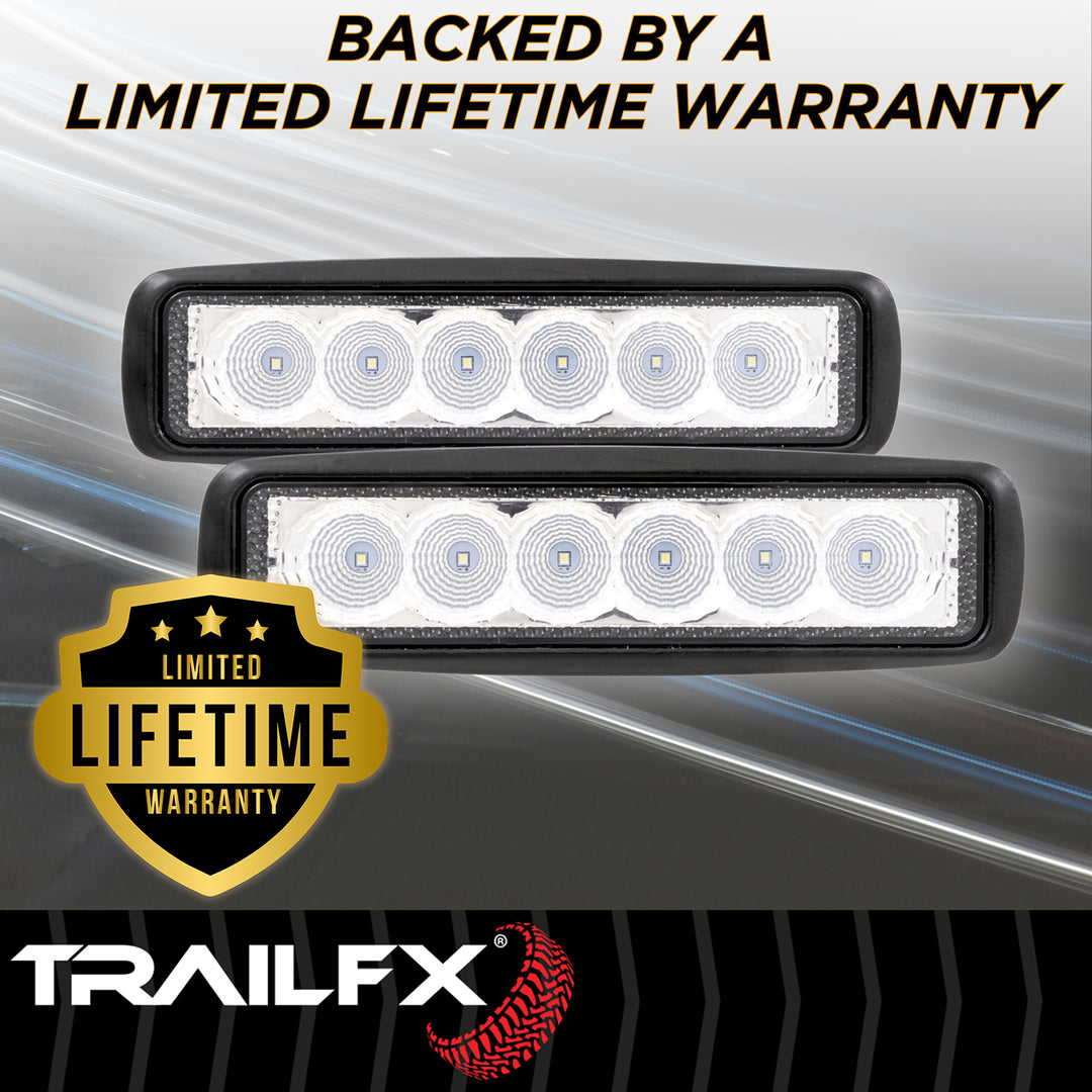 TrailFX 6 Inch Oval Utility Work Light with 6 High-Intensity LED Bulbs (Part Number: 6SRUTLF2)