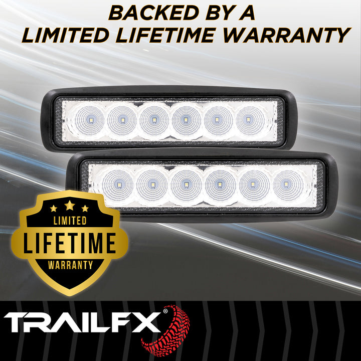 TrailFX 6 Inch Oval Utility Work Light with 6 High-Intensity LED Bulbs (Part Number: 6SRUTLF2)