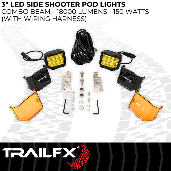 TrailFX PODSIDAMS2 LED Driving and Fog Light Bulb – 15 High Intensity 5 Watt Clear LEDs for Enhanced Visibility