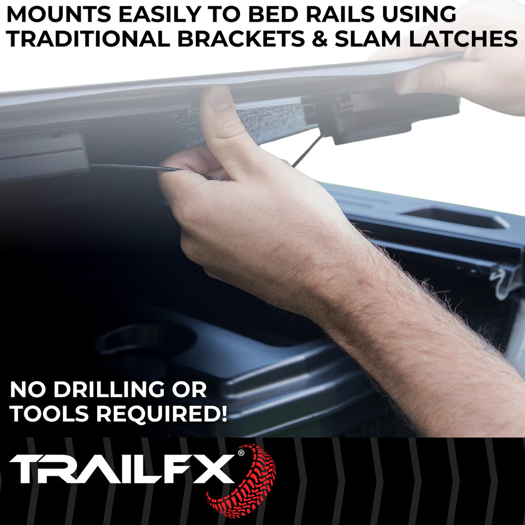 TrailFX TFX1528 Hard Low Profile Tonneau Cover for Silverado and Sierra 1500
