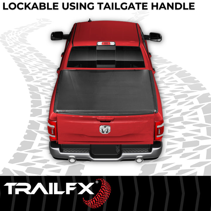 TrailFX TFX2002 Soft Tri-Fold Non-Lockable Tonneau Cover for Ram Truck Bed