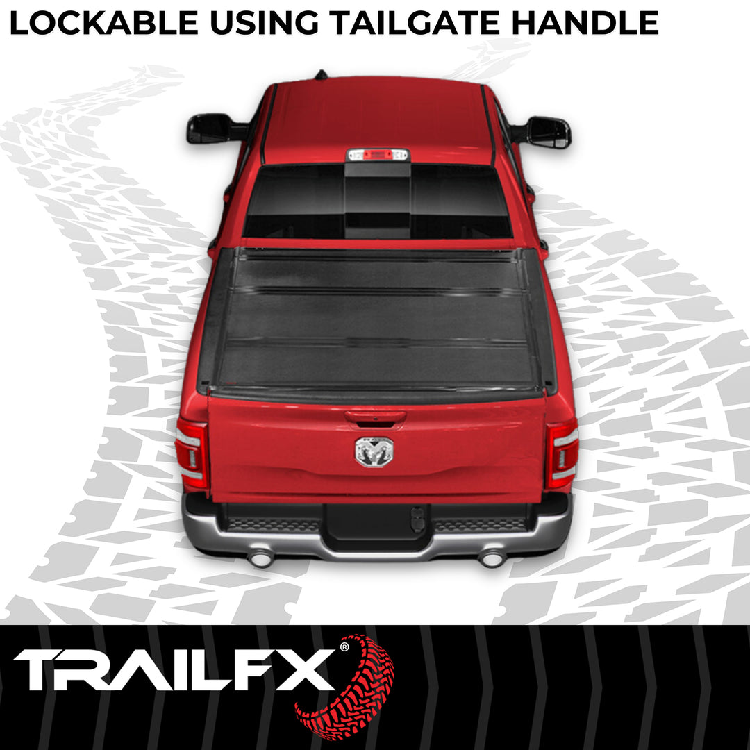 TrailFX TFX2703 Hard Folding Tonneau Cover for Ram 1500 (2019-2025)