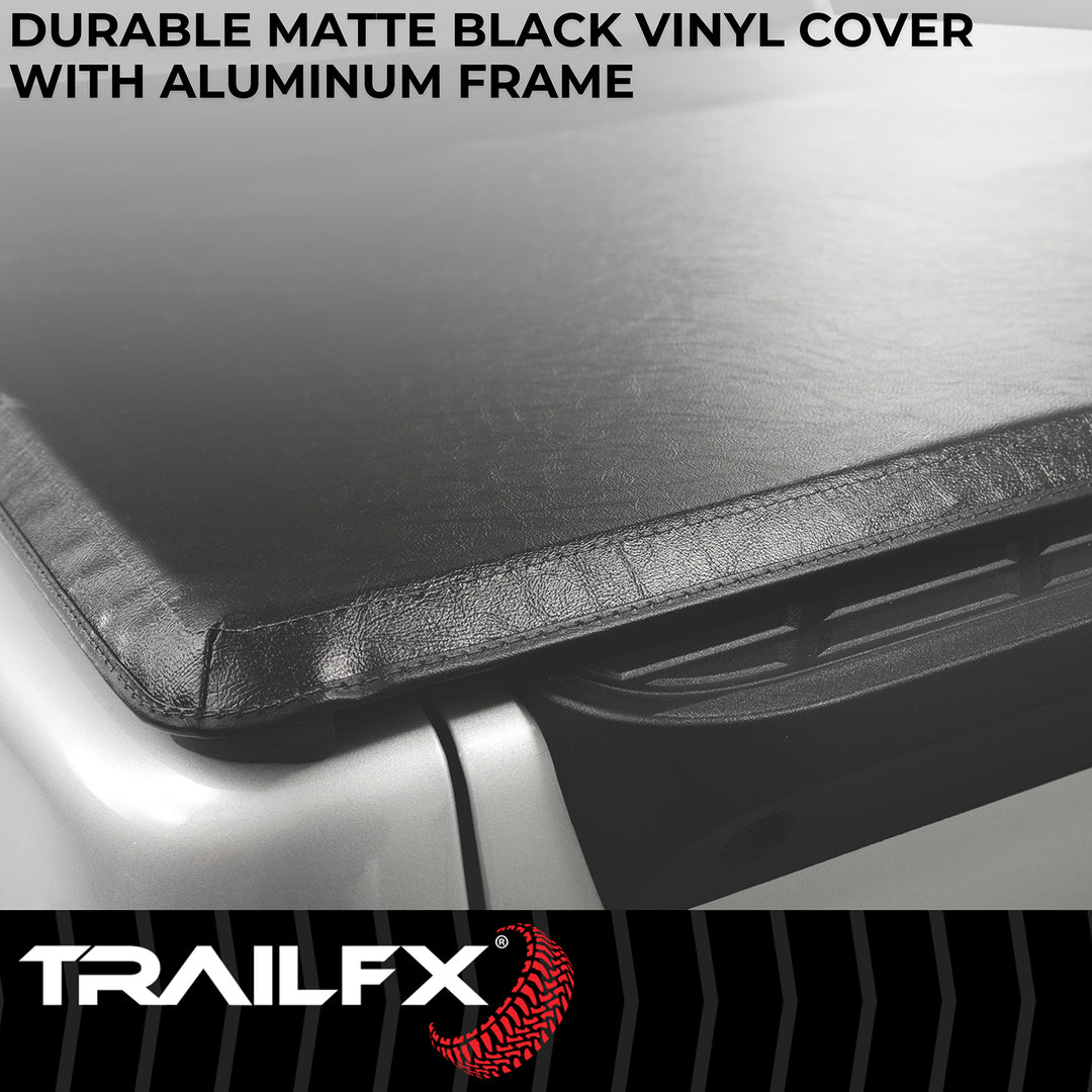 TrailFX Tonneau Cover TFX3003 for Ford F-150 - Soft Vinyl, Clamp-On Mount, Black
